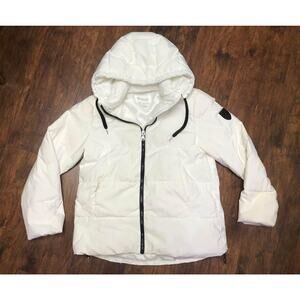 Two by Vince Camuto Womens Down Jacket White Medium